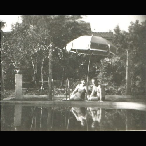 Helma e Agostinho na chácara do casal situado na Av. Santa Rosa